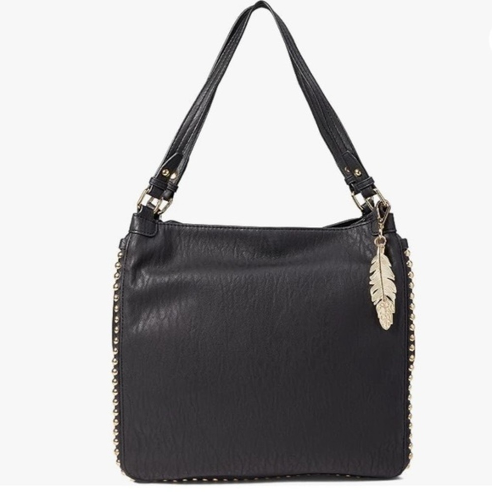 Jessica Simpson Studded Black and Gold Hobo Shoulder Purse